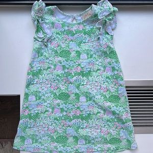 Beaufort Bonnet pink and green toddler dress